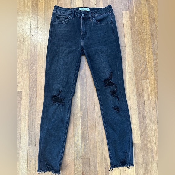 Flying Monkey Denim - Flying Monkey | Women’s black distressed skinny jeans